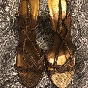 Cole Haan Snakeskin Strappy Heels 9B Nike Air